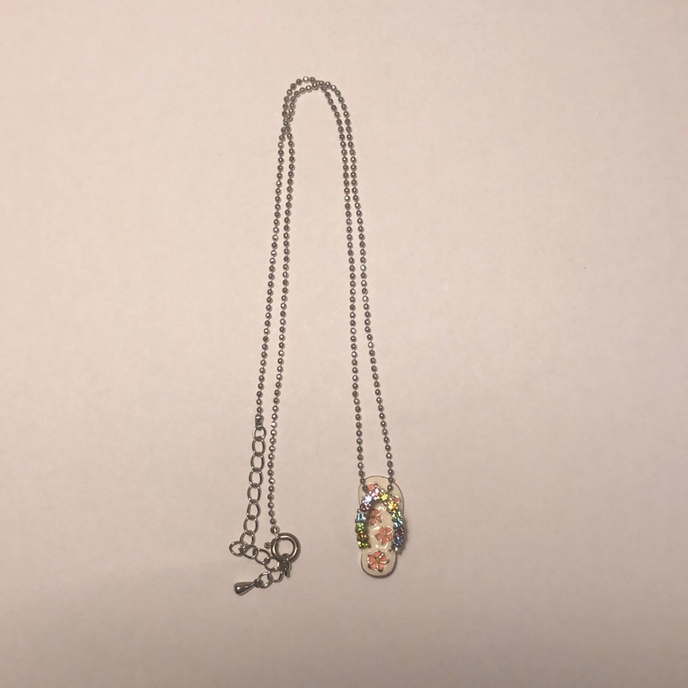 Flip flop charm necklace